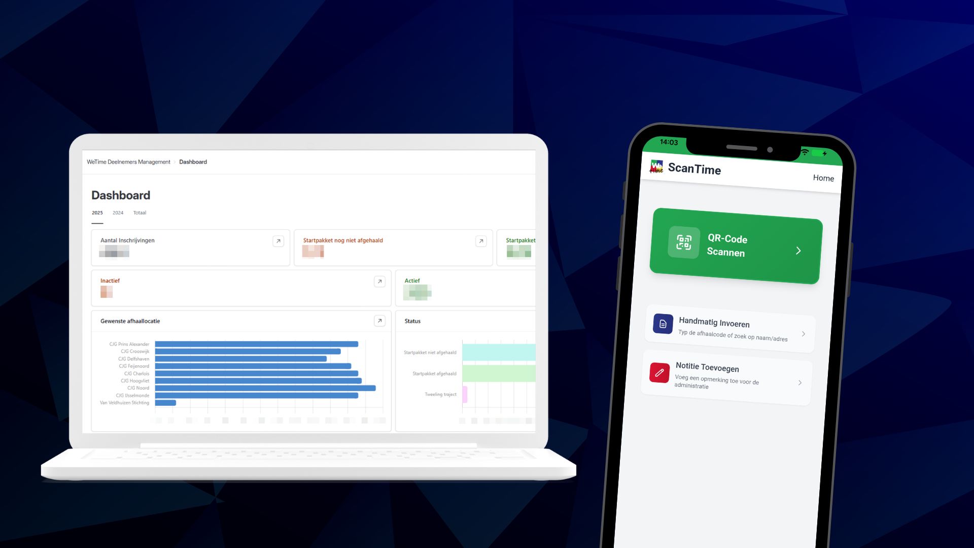 Dashboard en app overzicht